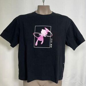 Uniqlo UT x Pokemon All Stars #151 Mew Black Pink T-Shirt Women's MEDIUM
